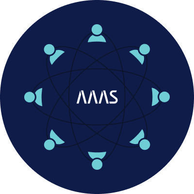AAAS logo in atom shape